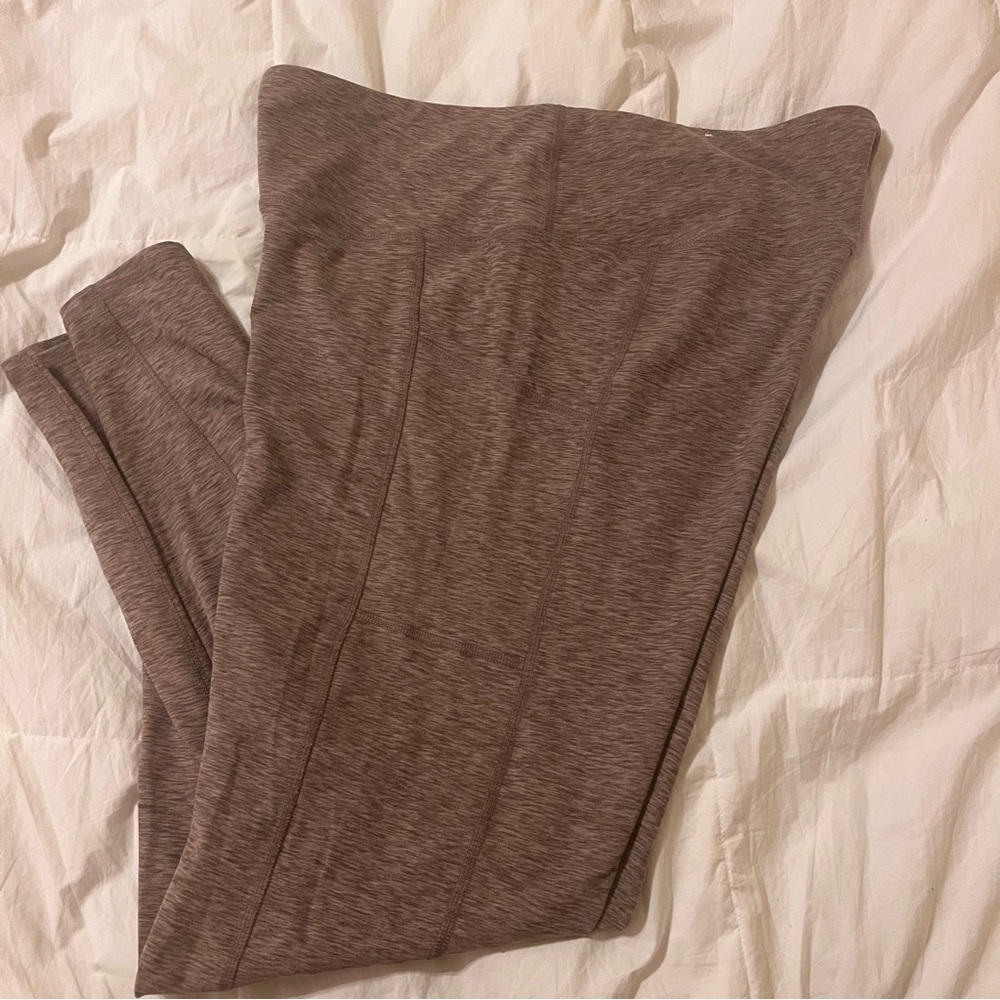 Maurices Heathered Tan Active Leggings with Pocket XL Long/Tall